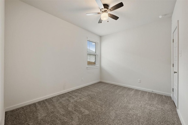 605 Bridle Creek Dr, Georgetown, TX 78626 - carpeted spare room featuring a ceiling fan and baseboards