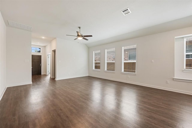 605 Bridle Creek Dr, Georgetown, TX 78626 - unfurnished room featuring dark wood-style flooring, a ceiling fan, and baseboards