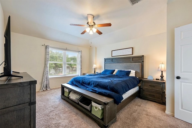 17121 Bishopsgate Dr, Pflugerville, TX 78660 - bedroom featuring light carpet, baseboards, and ceiling fan