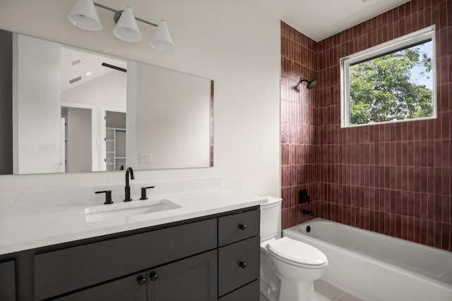 517 Tillery St Unit 3, Austin, TX 78702 - bathroom featuring vanity, shower / tub combination, and toilet