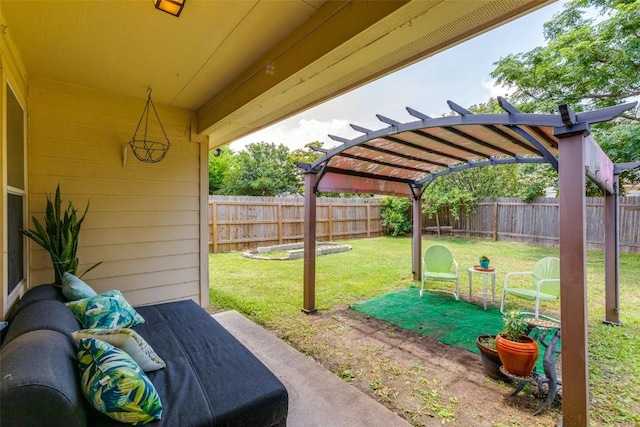 205 Tolcarne Dr, Hutto, TX 78634 - view of patio / terrace featuring a pergola