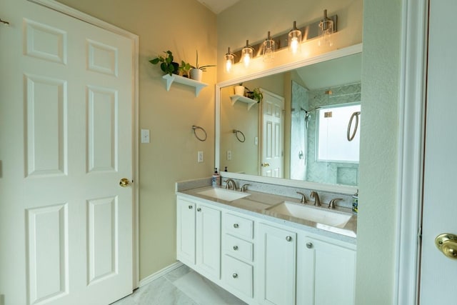 1818 W Pflugerville Pkwy, Round Rock, TX 78664 - bathroom featuring double vanity and curtained shower