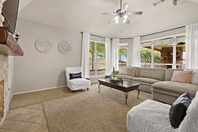 1518 Foppiano Loop, Round Rock, TX 78665 - carpeted living area featuring ceiling fan, healthy amount of natural light, and baseboards