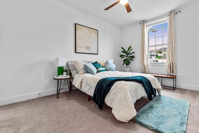 1329 Da Vinci Trl, Leander, TX 78641 - carpeted bedroom with baseboards and a ceiling fan