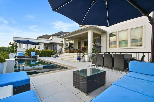 1329 Da Vinci Trl, Leander, TX 78641 - view of patio / terrace featuring an outdoor pool