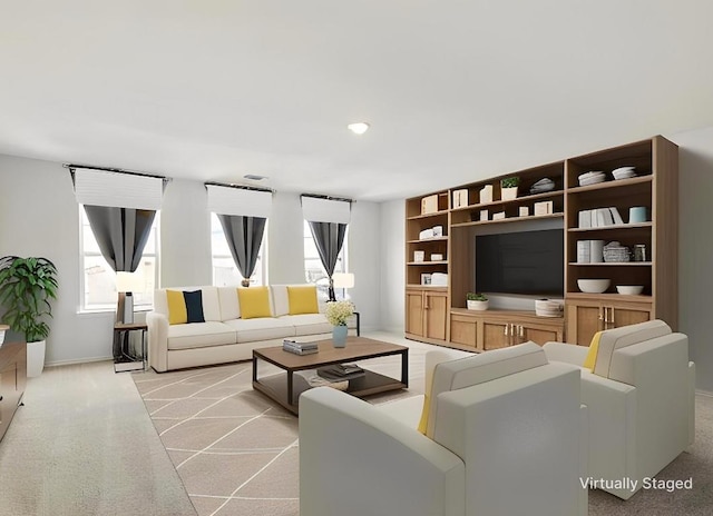 112 Black Alder St, Georgetown, TX 78626 - living room with light carpet and baseboards
