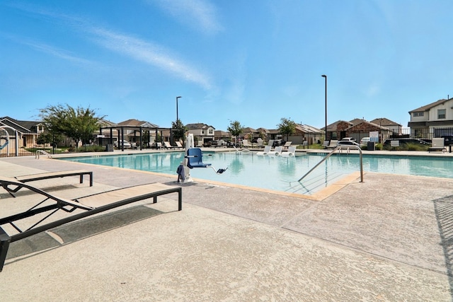 112 Black Alder St, Georgetown, TX 78626 - community pool featuring a patio and a residential view