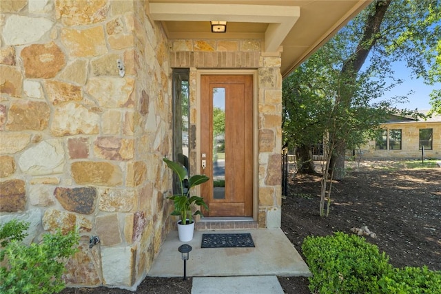 1017 Sue Ann Rose Dr, Austin, TX 78717 - view of exterior entry with stone siding
