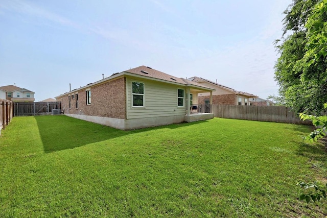 3109 Windy Vane Dr, Pflugerville, TX 78660 - rear view of house with central air condition unit and brick siding