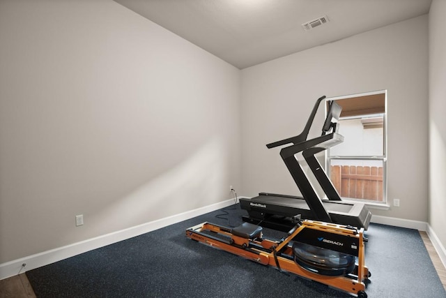 18621 James Power Ct, Austin, TX 78738 - exercise room featuring baseboards