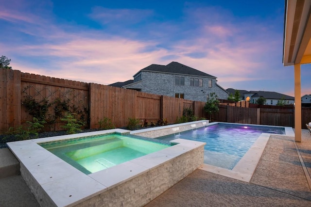 18621 James Power Ct, Austin, TX 78738 - view of pool featuring a fenced backyard and a pool with connected hot tub