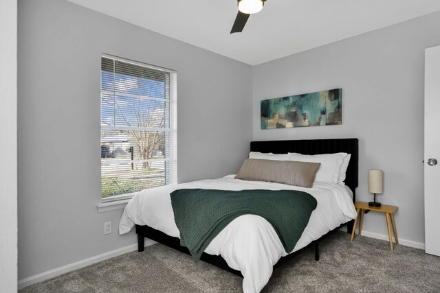 1205 Arthur Stiles Rd, Austin, TX 78721 - bedroom featuring carpet flooring, baseboards, and a ceiling fan
