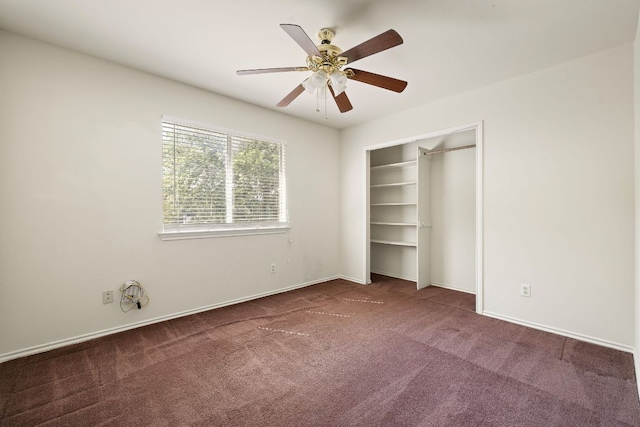 12303 Shropshire Blvd, Austin, TX 78753 - unfurnished bedroom featuring carpet floors, a closet, baseboards, and ceiling fan