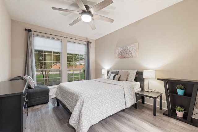 5400 Alonso Dr, Austin, TX 78738 - bedroom with light wood-type flooring and ceiling fan