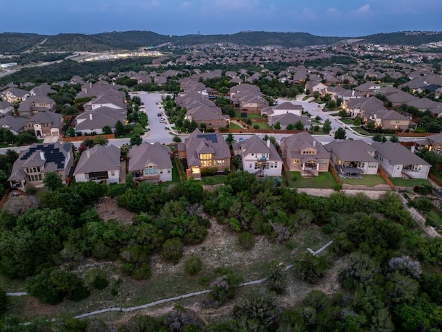 5400 Alonso Dr, Austin, TX 78738 - aerial view of property and surrounding area featuring nearby suburban area and a mountainous background