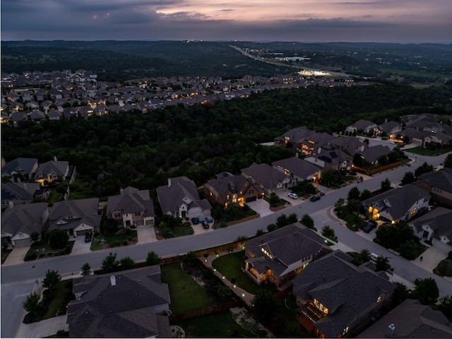 5400 Alonso Dr, Austin, TX 78738 - aerial view at dusk of a residential view