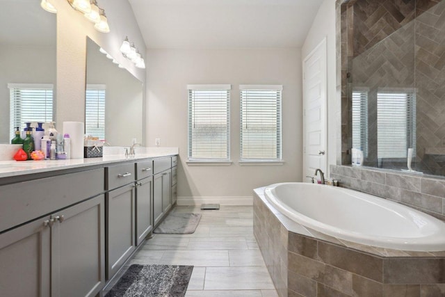 13212 Carol Lawler Ln, Manor, TX 78653 - full bathroom with vanity and a bath
