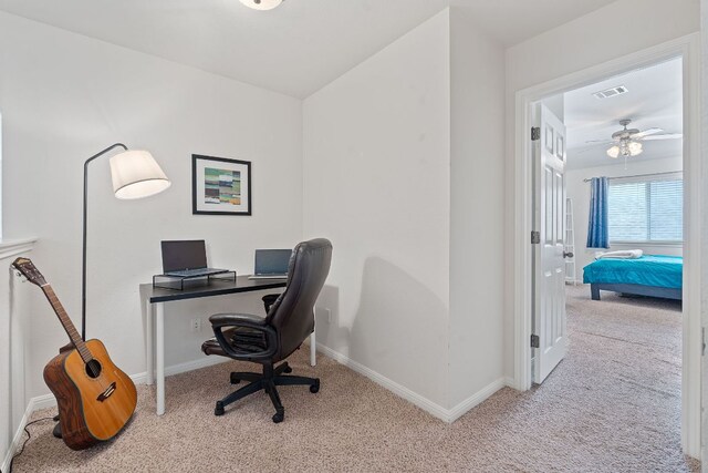 9905 Palmbrook Dr, Austin, TX 78717 - office space featuring carpet, baseboards, and ceiling fan