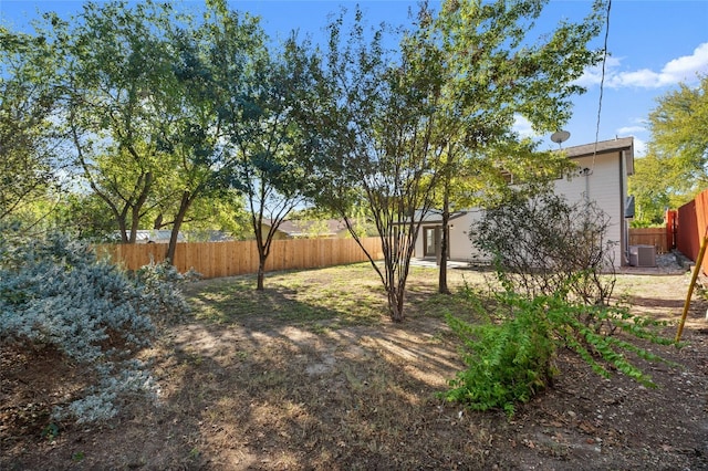 500 Arbor Ln, Austin, TX 78745 - fenced backyard featuring central AC