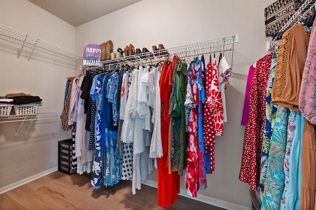11113 Harvest Time Dr, Austin, TX 78754 - spacious closet featuring wood finished floors