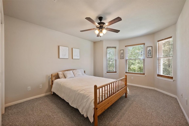 11113 Harvest Time Dr, Austin, TX 78754 - bedroom with carpet flooring, baseboards, and a ceiling fan