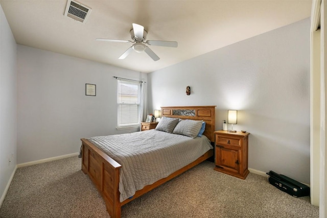 11113 Harvest Time Dr, Austin, TX 78754 - bedroom featuring light colored carpet, baseboards, and a ceiling fan