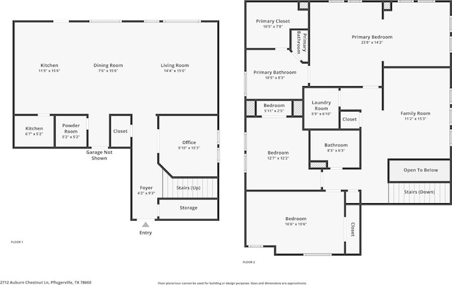2712 Auburn Chestnut Ln, Pflugerville, TX 78660 - floor plan / room layout