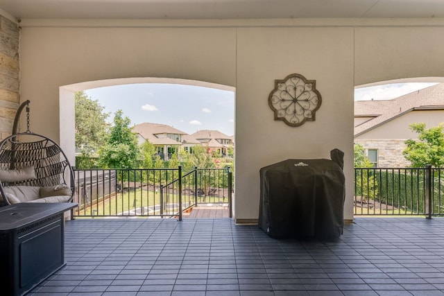 603 Arundel Rd, Austin, TX 78738 - view of patio featuring a balcony and a grill