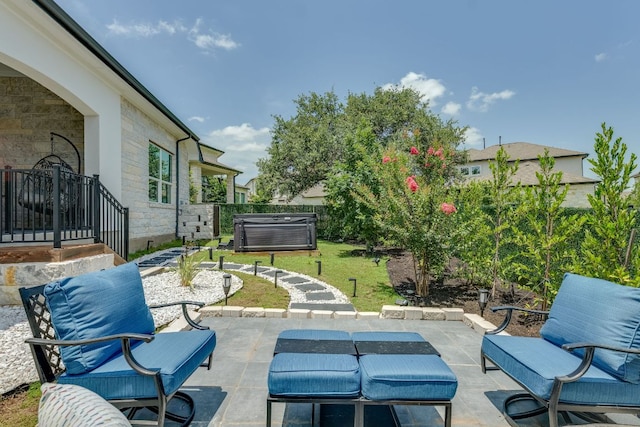 603 Arundel Rd, Austin, TX 78738 - view of patio / terrace featuring a hot tub