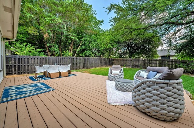 208 Sailors Run, Lakeway, TX 78734 - deck featuring an outdoor living space