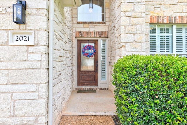 2021 Kimbrook Dr, Round Rock, TX 78681 - entrance to property featuring stone siding