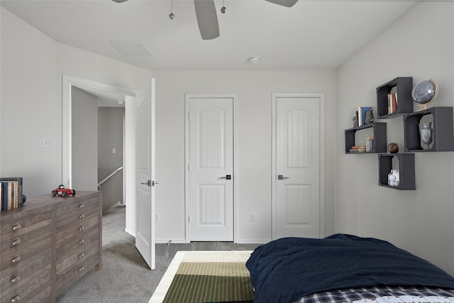 144 Holstein St, Hutto, TX 78634 - bedroom with carpet and a ceiling fan