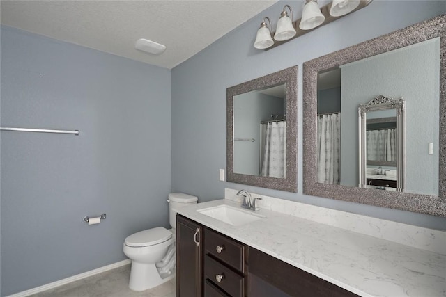144 Holstein St, Hutto, TX 78634 - full bathroom with vanity, a textured ceiling, and tile patterned flooring