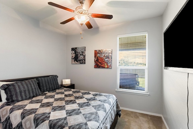 18401 Pencil Cactus Dr, Pflugerville, TX 78660 - bedroom featuring carpet flooring and a ceiling fan