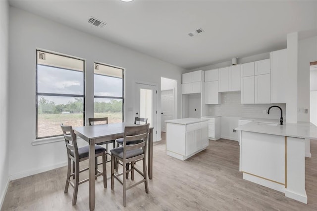 138 Blushing Dr, Cedar Creek, TX 78612 - dining room with light wood finished floors and baseboards