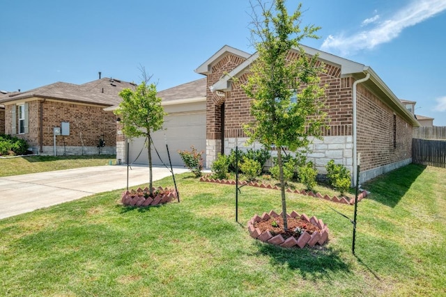 19413 Abigail Fillmore Rd, Manor, TX 78653 - ranch-style home with brick siding, a garage, and driveway