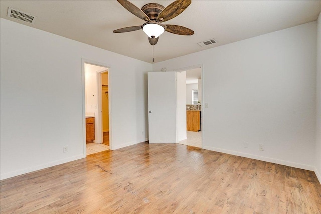 8520 Chick Pea Ln, Austin, TX 78748 - empty room with ceiling fan, light wood finished floors, and baseboards