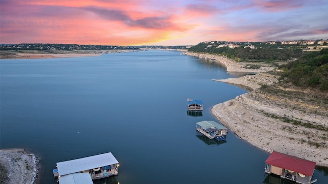 2449 Crosswind Dr, Lakeway, TX 78669 - aerial view at dusk of a water view