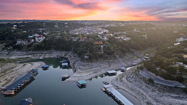 2449 Crosswind Dr, Lakeway, TX 78669 - aerial view at dusk of a water view