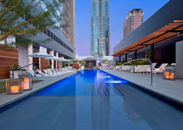 210 Lavaca St Unit 2203, Austin, TX 78701 - community pool featuring a patio area and a view of city