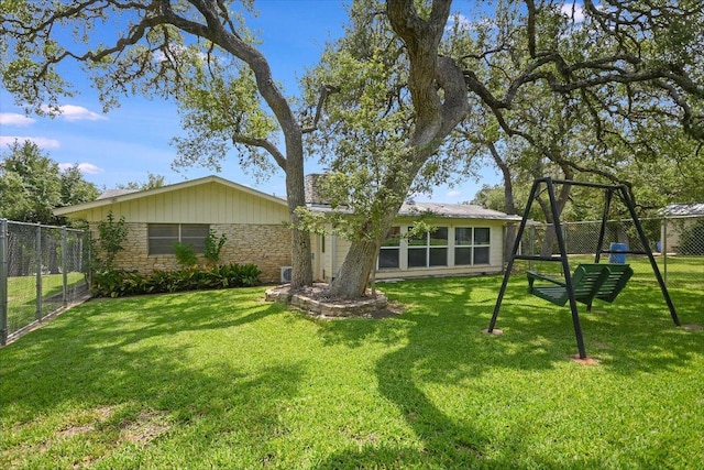 9504 Flintrock Cir, Austin, TX 78737 - rear view of property with stone siding