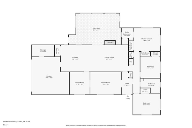9504 Flintrock Cir, Austin, TX 78737 - property floor plan