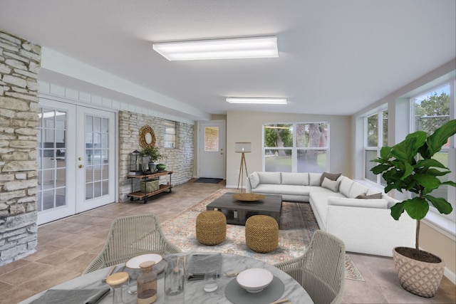 9504 Flintrock Cir, Austin, TX 78737 - living room with french doors