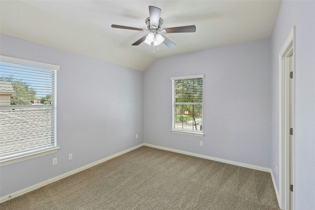 2804 Prosperity, Leander, TX 78641 - carpeted empty room featuring a ceiling fan and vaulted ceiling