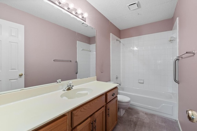 8417 Cornerwood Dr, Austin, TX 78717 - full bathroom featuring vanity, shower / bathtub combination, and a textured ceiling