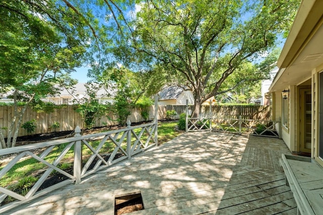 8417 Cornerwood Dr, Austin, TX 78717 - wooden deck with a fenced backyard