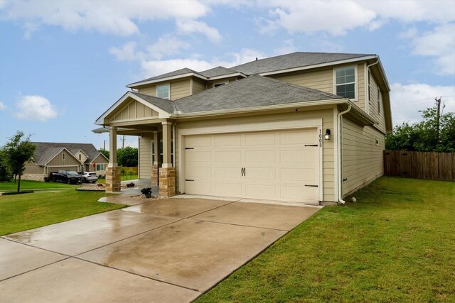 1008 Comal Run, Hutto, TX 78634 - view of front facade featuring concrete driveway, a garage, and roof with shingles