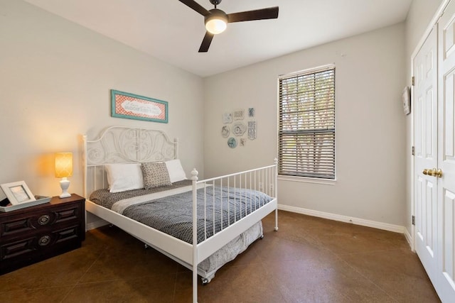15100 General Williamson Dr, Austin, TX 78734 - bedroom featuring baseboards and ceiling fan