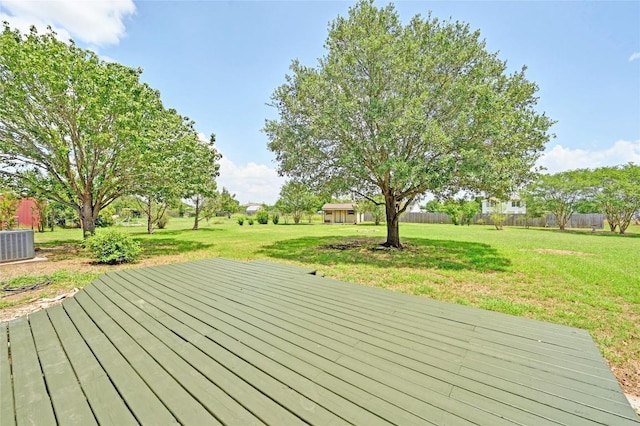 7065 Wheatfield Way, Kyle, TX 78640 - wooden terrace with a yard