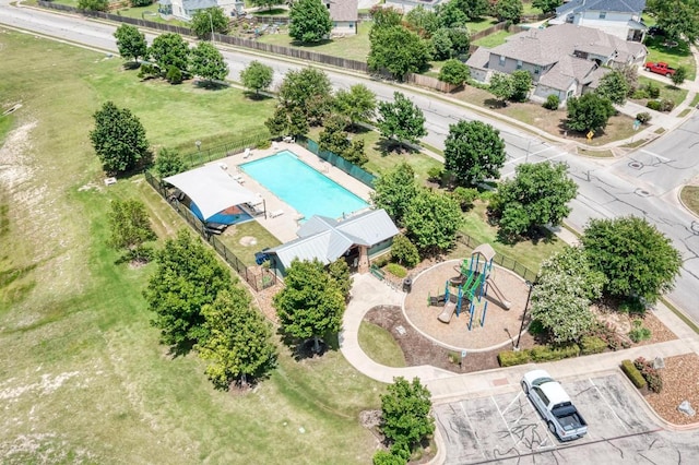 1101 Winecup Ct, Leander, TX 78641 - drone / aerial view of a pool and a community park